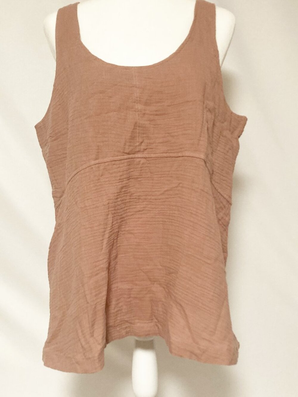 Cozy Earth Boardwalk Breeze Tank Cotton Modal Blend Clay NWT Size L